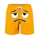 thumbnail image 3 of Ceisia Men's Bright Orange Sad Crying Emoji Print Beach Shorts 4-Way Stretch Drawstring Swim Trunks Gifts, 3 of 5