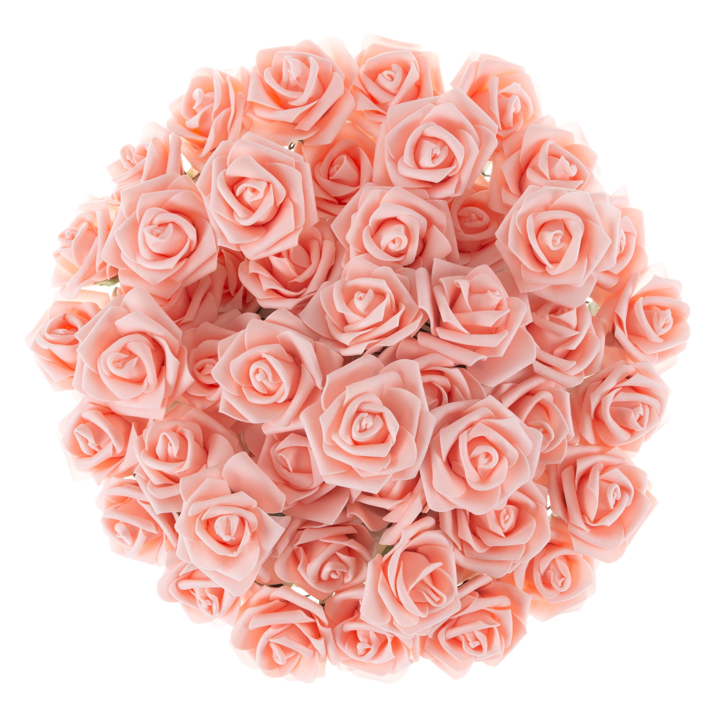 Artificial Roses With Stems- Real Touch Fake Flowers For Home Decor,  Wedding, Bridal/Baby Shower, Centerpiece, More, 50 Pieces Set By Pure  Garden (Blush) - Walmart.com