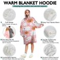 thumbnail image 5 of Wearable Oversized Blanket,Halloween Ghosts and Pumpkins Wearable Blanket Hoodie for Adults,Cozy Hooded Blankets with Super Pockets,Super Warm Fuzzy Pullover for Women & Men, 5 of 6