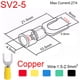thumbnail image 3 of SV1.25/2/3.5/5.5/8-3/3.7/4/5/6/8 SV1.25/2/5 Cable de alambre Furcate de horquilla de cobre conector eléctrico Terminal de engarzado aislado de pala, 3 of 5