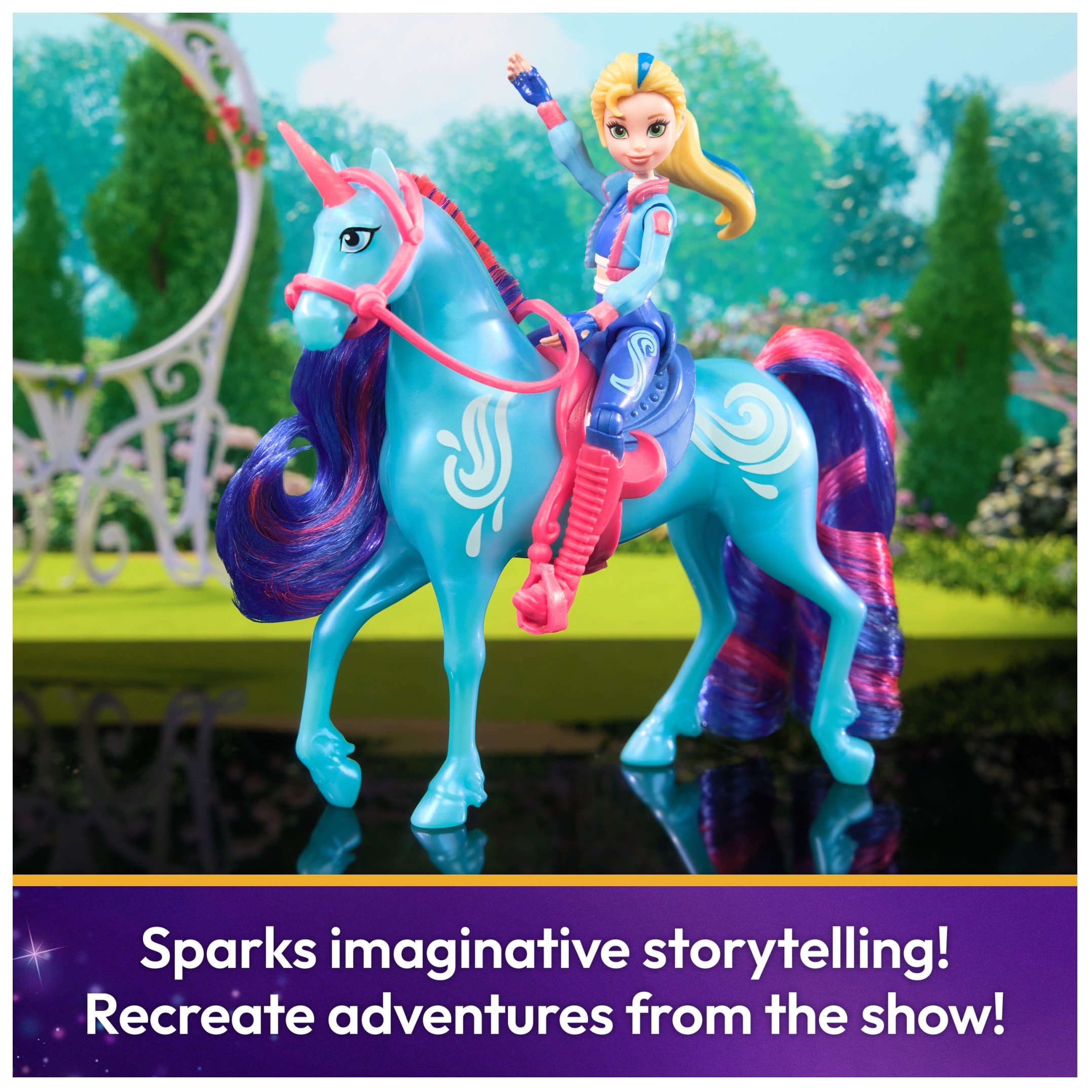 Unicorn Academy, Isabel & River with 2 Riding Accessories, Toys for Girls Ages 4+