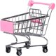 thumbnail image 1 of Mini carrito de compras, carrito de mano de supermercado rosa, mini carrito de compras, mini carrito de compras, juguete de almacenamiento, adornos decorativos para juguetes de almacenamiento, 1 of 4