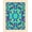 Cyan, Pattern 2, variant on ODIKA 5x7 Machine Washable Non-Slip Area Rug, Meditation Roundie With Intricate Motifs High Traffic Rug, Teal, 705342