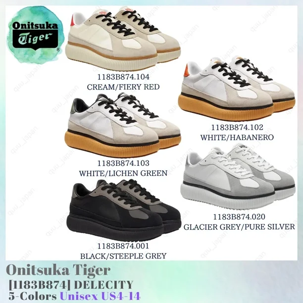 Onitsuka Tiger DELECITY 1183B874 5-Colors Unisex US4-14 NEW