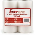 thumbnail image 2 of (2 pack) EverOne Vacuum Sealer Bag Roll for Sous Vide & Food Saver, 8" X 50, 2Count, Clear, 2 of 8