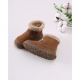 thumbnail image 4 of Baby Boots Toddler Girls Winter Boots Zipper Warm Snow Boots Toddler Shoes Size 1T-4T Brown, 4 of 6