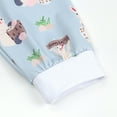 thumbnail image 3 of Girls Outfits Kids Bunny-Egg Long Sleeve Easter Sleepwear Pajamas Tops Pants Set Baby Girl Clothes Blue, 3 of 6