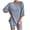Blue, variant on MAIHAN Women Summer Outfits Summer Outfits for Women Short Sleeve Top and Shorts Shorts Set 2 Piece Outfit Cotton Outfits Sets
