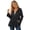 04# Dark Gray, variant on Plus Size Knit Cardigan Sweater for Women Hooded Ruffle Long Sleeve Peplum Bell Zip-Up Loose Fit Jacket with Pockets S-3XL