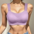 thumbnail image 2 of Sngxgn Women’s Wireless Sports Bra, Moisture-wicking Compression Support Bra(Purple,M), 2 of 5