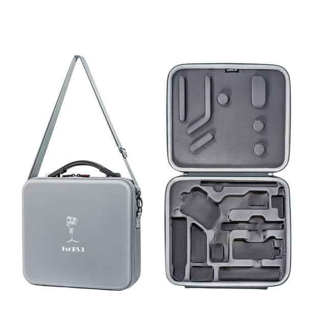 STARTRC STARTRC Camera Stabilizer Carrying Case with Leica Shockproof Lining - Waterproof and Dustproof - Compatible with DJI RS 3 Stabilizer Kit - Grey PU + Lycra Material - Includes Adjustable