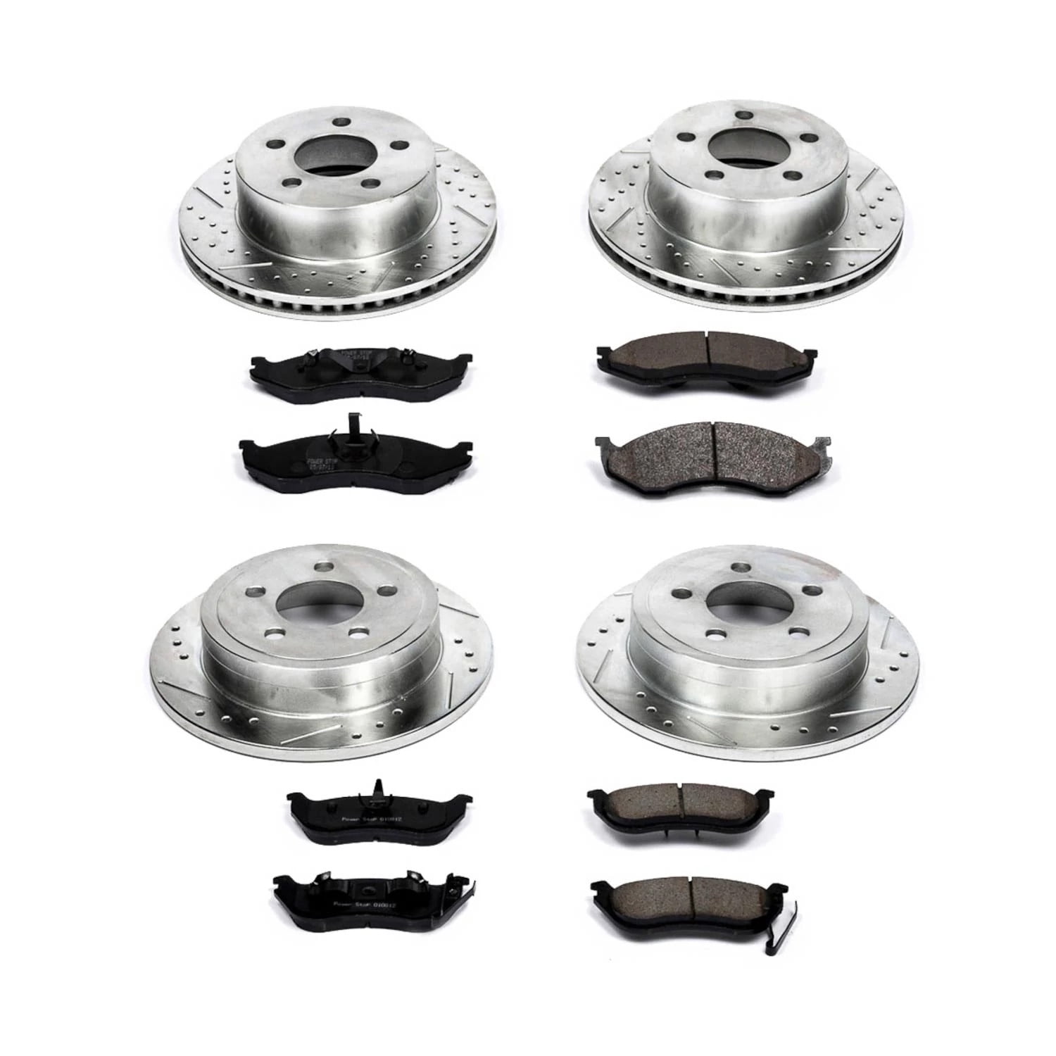 PowerStop Front and Rear Z23 Evolution Sport Carbon-Fiber Ceramic Brake Pad and Drilled & Slotted Rotor Kit Fits: JEEP Select Models K2154