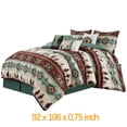 thumbnail image 2 of 7-Piece King Southwestern Cowboys Aztec Comforter Set - Multicolor Printed Washed Microfiber Lightweight Bedding for Teenagers and Adults, 2 of 5