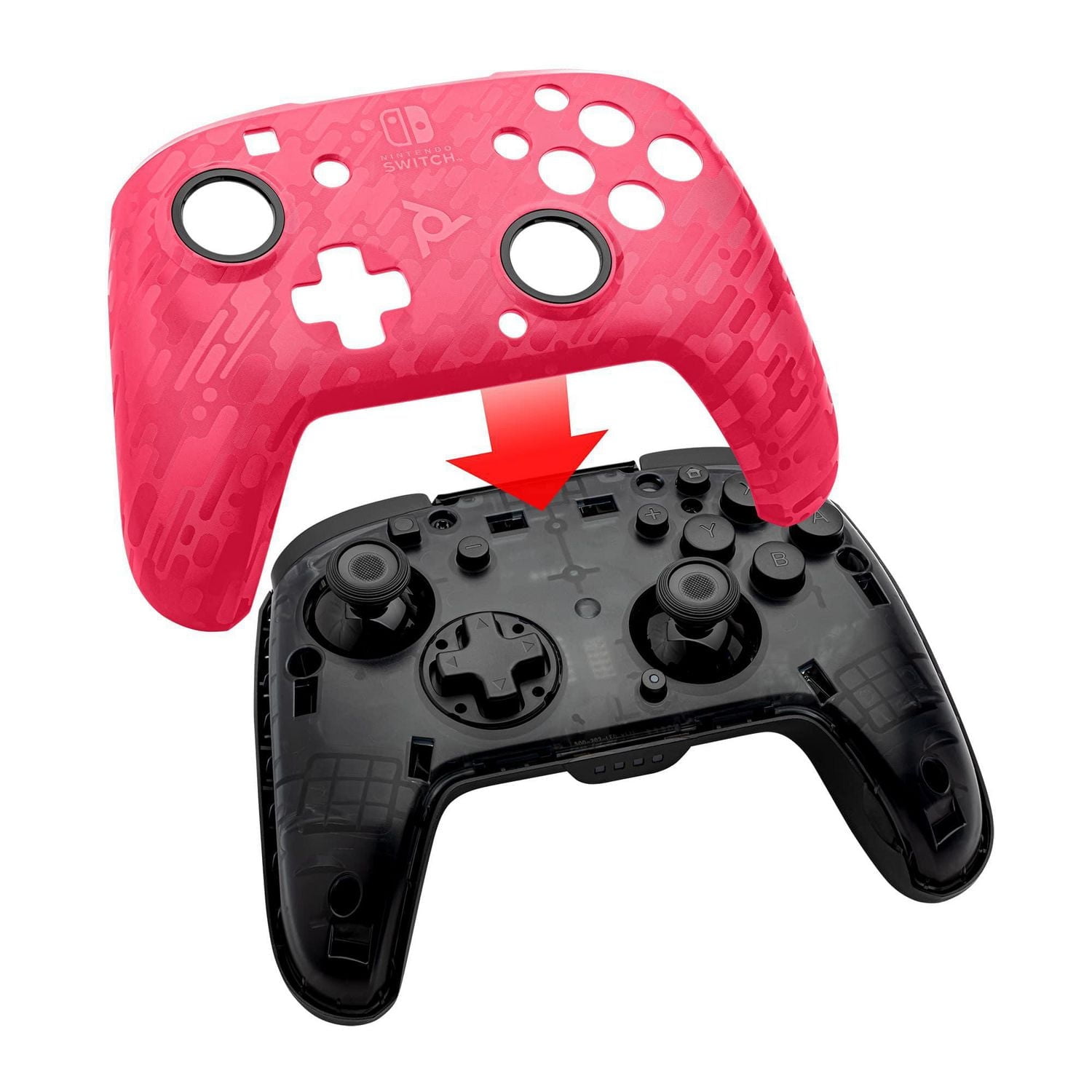 PDP Faceoff™ Wireless Deluxe Controller: Pink Camo - Nintendo Switch