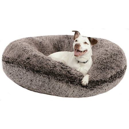 Bessie and Barnie Signature Frosted Willow Luxury Shag Extra Plush Faux Fur Bagel Pet/ Dog Bed