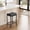 Black-1, variant on Bar Stools Set of 4, 26 Inch Counter Height Bar Stools, Modern Saddle Bar Stools with Thick Faux Leather Seat, Metal Frame & Footrest, Kitchen Island Stools for Dining Room Pub Café, Brown