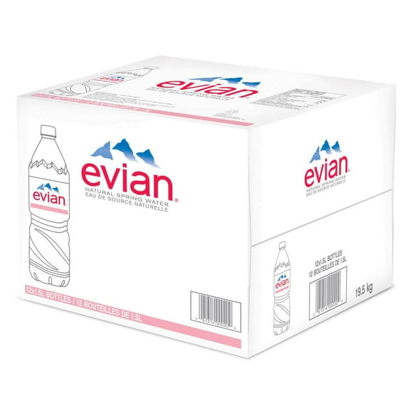 evian® Eau de source naturelle, emballage de 12 bouteilles de 1,5 L 12 x 1,5 l