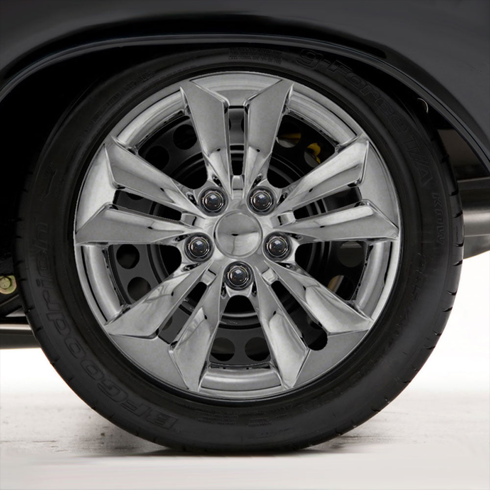 Brighter Design Set of 4 16 Bolt-on Chrome Hubcaps for 2011-2014 Hyundai Sonata 