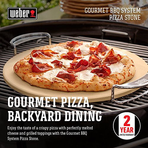 Gourmet BBQ System Pizza Stone with Carry Rack for Weber 8836