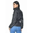 thumbnail image 2 of Ladies Black Leather Shirt, 2 of 5