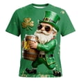 thumbnail image 1 of Tops para hombre, blusas y camisas de cuello redondo y manga corta para hombre. Top estampado de manga corta de San Patricio para hombre. Top/camisa de cuello redondo y manga corta para hombre. Tops p, 1 of 4