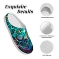 thumbnail image 5 of Lsque Watercolor Mandala Pattern Womens Comfort Cotton on Scuff With Memory Foam and Anti-skid Sole Slipper-39/40, 5 of 7