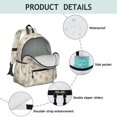 thumbnail image 4 of Sunflower White Pattern Cute School Backpack with Padded Back and Adjustable Shoulder Straps 13.4"x11"x4.7", 4 of 5