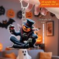 thumbnail image 3 of Dserhfy Car Mirror Hanging Accessories Spooky Pumpkin Man 2D Acrylic Rear View Mirror Pendant Flat Auto Interior Halloween Decoration for Car Backpack, 3 of 8