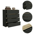 thumbnail image 4 of Newboti Furniture Drawer Dresser 35"H, Four Drawers, Superior Top, Black / Light Oak 44219, 4 of 5