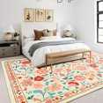thumbnail image 3 of Balacho Soft Flannel Rustic Floral Area Rug, 6' x 9', Beige, 3 of 8