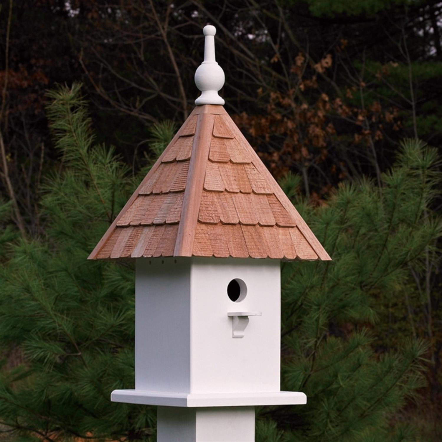 23" Fully Functional White Classic Loretta Outdoor Garden Birdhouse by CC Home Furnishings