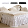thumbnail image 1 of MTBLYS Elastic Pleated Bed Skirt Non-Slip Design Wrinkle-Free Polyester 153X203Cm Hotel Style Home Hotel Use, 1 of 7