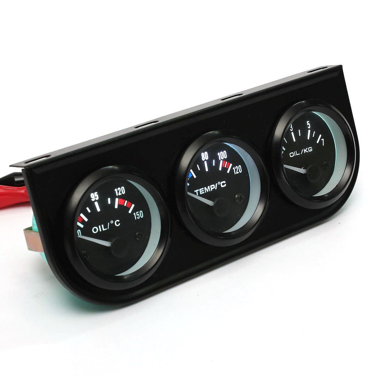 2'' 52mm Electronic 3 Gauge Kit Oil Temp Water Temp Oil Pressure with 3