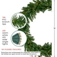 thumbnail image 5 of Northlight Pre-Lit Buffalo Fir Commercial Artificial Christmas Wreath - 5' - Warm White LED Lights, 5 of 6