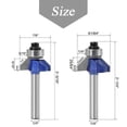 thumbnail image 2 of 4 Pieces 45 Degree Chamfer Router Bit Set, 1/4 Inch Shank Industrial Grade Top End Bearing Bevel Edge Forming Router Bits Cutter Woodworking Tool for Making Wooden Door Window Frames Cabinets, 2 of 9