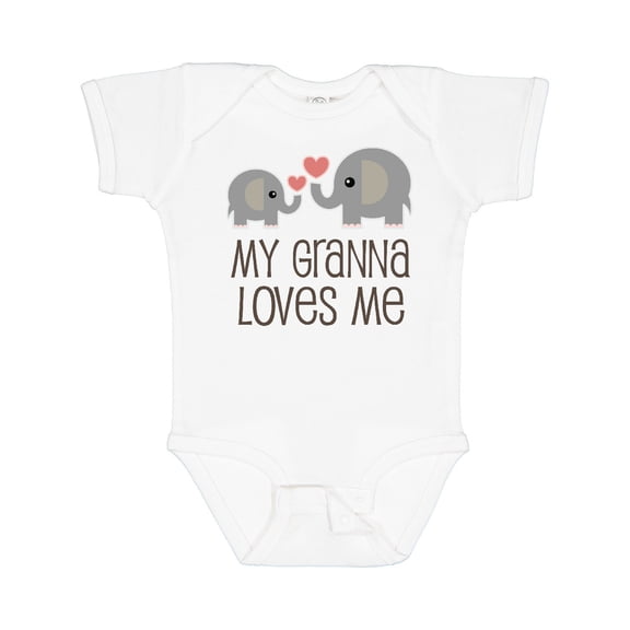 Inktastic My Granna Loves Me Boys or Girls Baby Bodysuit