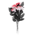 thumbnail image 4 of Flores artificiales para Halloween, accesorios decorativos para fotografía, bricolaje, un ramo de 5 flores blanco y rojo, 4 of 9