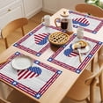 thumbnail image 5 of Independence Day Placemats Set of 12, Love Heart USA Flag Wood Grain Non-Slip Place Mats Washable Table Mats for Kitchen Dining Table Decorations Indoor/Outdoor, 5 of 9