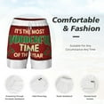 thumbnail image 5 of Lsque Mens Swim Trunks It's The Most Wonderful Time Of The Year Pattern - Bathing Suit Compression Liner - Beach Swim Shorts Swimwear - (S-3XL) - Stretch Quick Dry -X-Large, 5 of 9