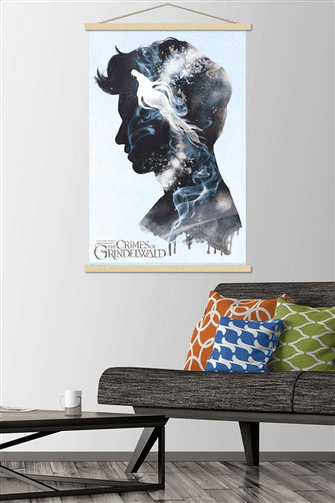 Fantastic Beasts: Crimes Of Grindelwald - Newt Illustration Wall Poster with Wooden Magnetic Frame, 22.375" x 34"
