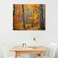thumbnail image 2 of COMIO  Canvas Wall Art Autumn Forest Panoramic Red Trees Scenery Painting Long Canvas Artwork Contemporary Woods Nature Picture for Home Office Wall Decor, 2 of 4