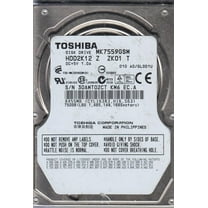 MK7559GSM, A0/GL001U, HDD2K12 Z ZK01 T, Toshiba 750GB SATA 2.5 Hard Drive