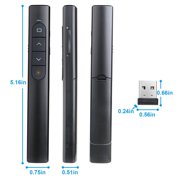 Double head Wireless Presenter Remote, Presentation Clicker with Hyperlink & Volume Remote Control PowerPoint Office Presentation Clicker for Keynote/PPT/Mac/PC/Laptop -1Pack
