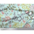 thumbnail image 2 of Soimoi polyester Crepe Fabric Leaves & Palm Fruits Printed Fabric 1 Yard 42 Inch Wide, 2 of 3