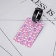 thumbnail image 5 of Luggage Tags for Suitcases, pink Skull blue flower Leather Bag Luggage Tags ID Label Tags Privacy Protection Travel Bag Labels, 5 of 6