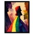thumbnail image 1 of The Others Abstract LGBTQ Rainbow Figures Art Print Framed Poster Wall Decor 12x16 inch, 1 of 5