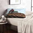 thumbnail image 6 of Sikiie Tractor plowing a field Print Plush Pillow Cover, Wrinkle-proof and Stain-resistant Pillow Protector without Pillow Core, Home Decoration-14"x20", 6 of 6