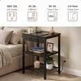 thumbnail image 7 of CONCETTA 3 Tier Nightstand with Charging Station, Bedside End Table for Bedroom Living Room, Black, 7 of 7