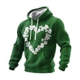 thumbnail image 1 of SBYOJLPB Chandail à Capuche Imprimé pour la Saint-Patrick pour Hommes, Col Rond, avec Cordon de Serrage, 1 of 2