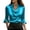Blue, variant on Womens Elegant Cowl Neck Satin Blouse Ruffled 3/4 Length Sleeve Collared T-Shirts Tops Dressy Business Casual Office Work Silk Shirt Fall Spring Outfits Yellow XXL